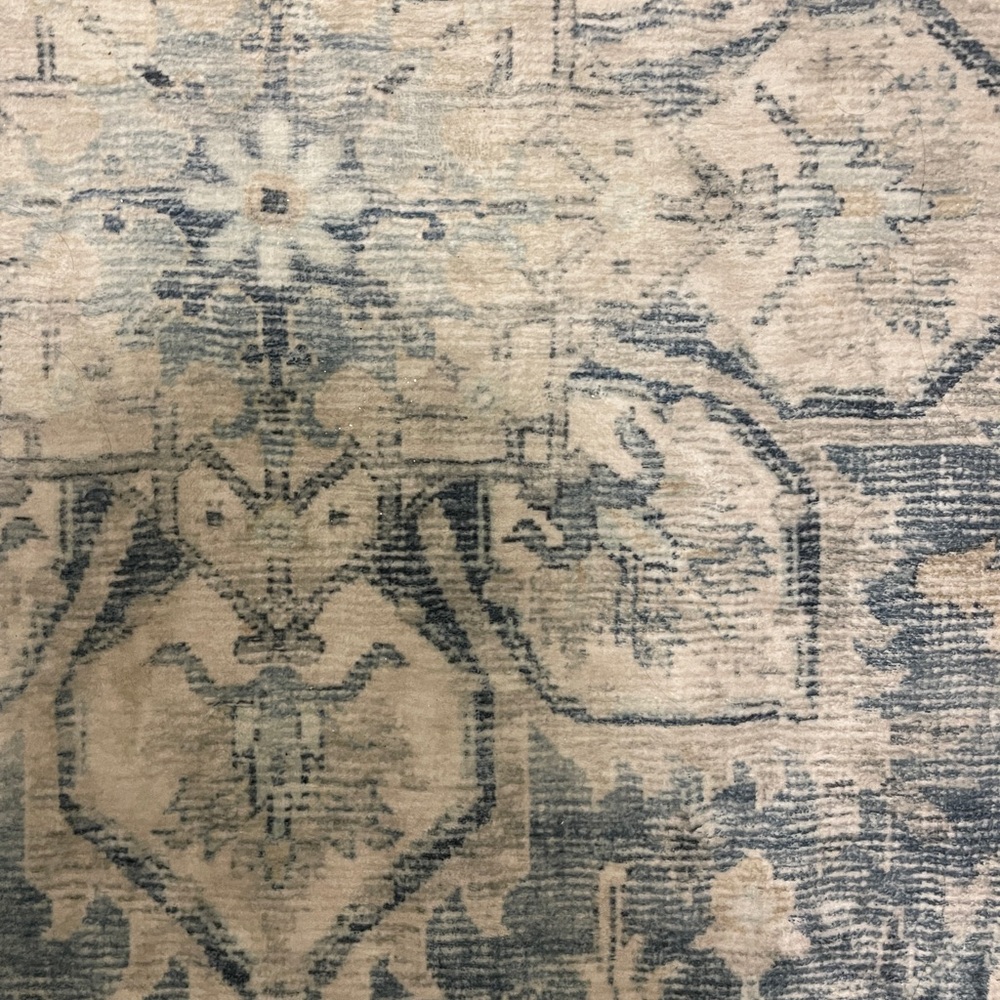 Elegant Blue and White Area Rug - Picture 4 of 4